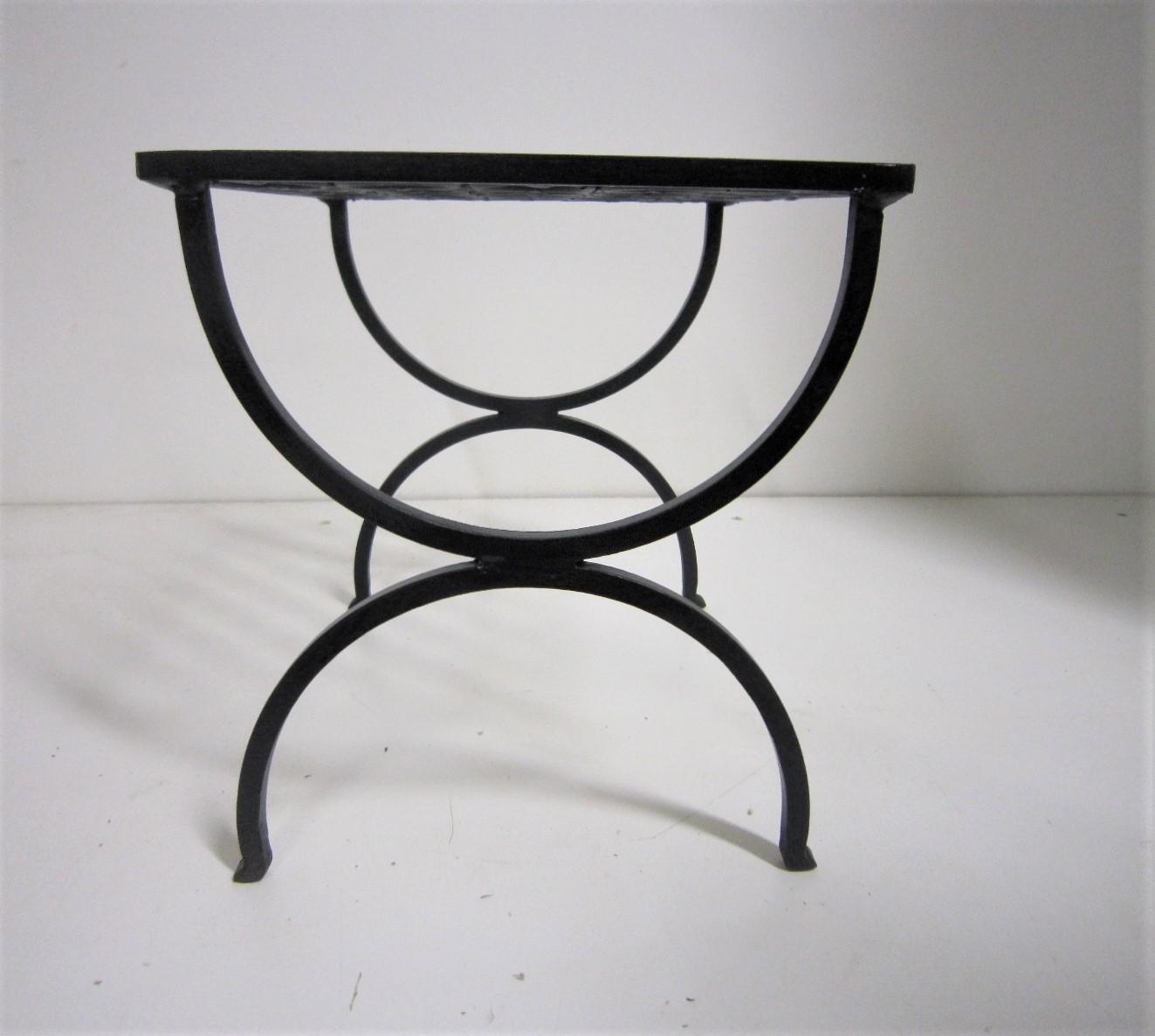 wrought iron foot stool