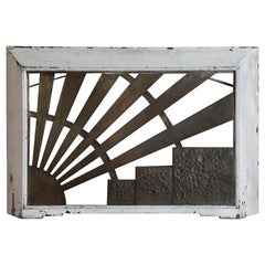 French Art Deco Wrought Iron Framed Art