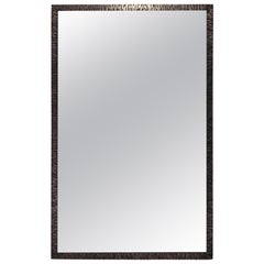 French Art Deco Wrought Iron Handmade Wall Mirrori