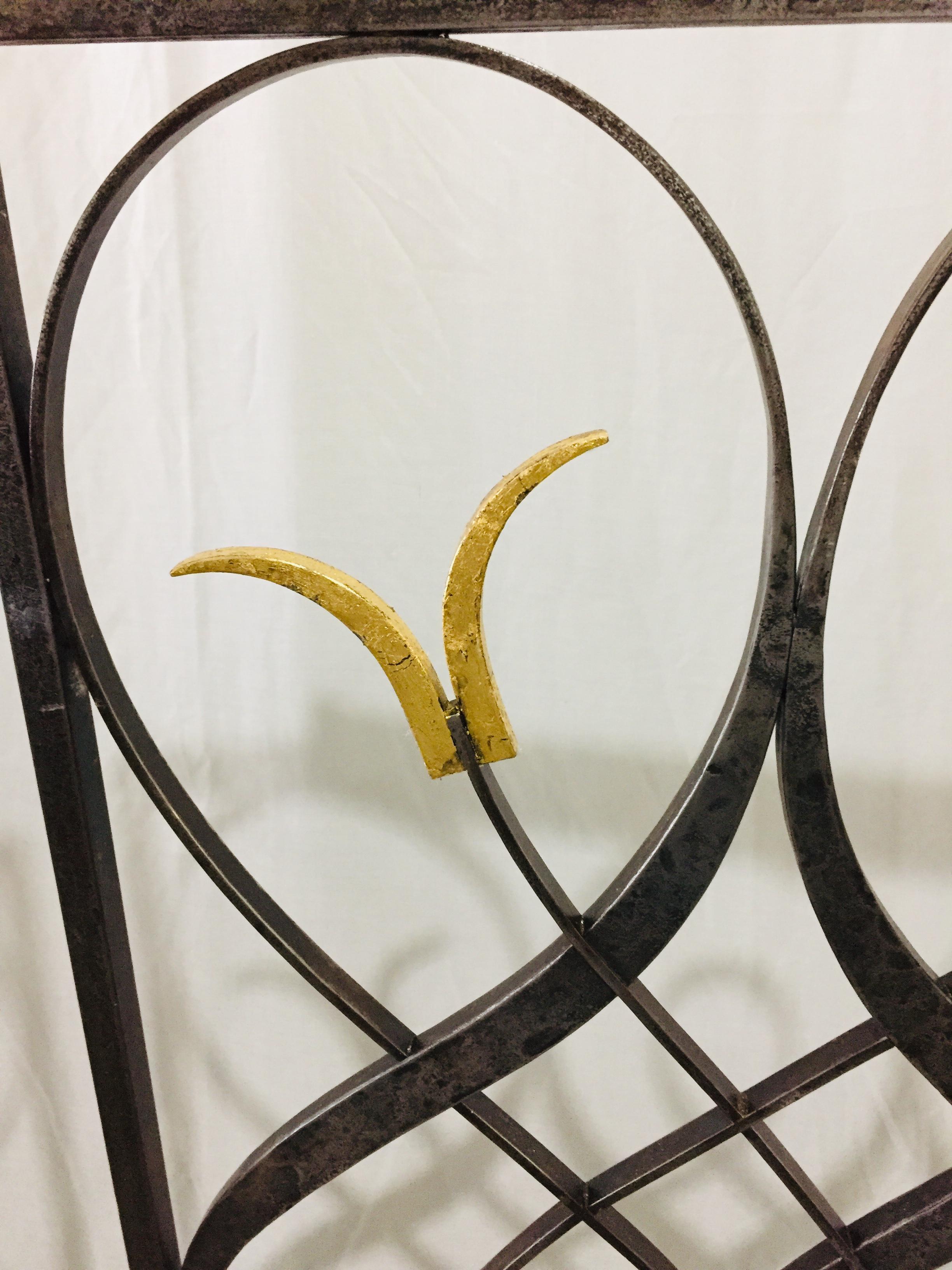 Forged Signed Edgard Brandt French Art Deco Wrought Iron Room Dividers   For Sale