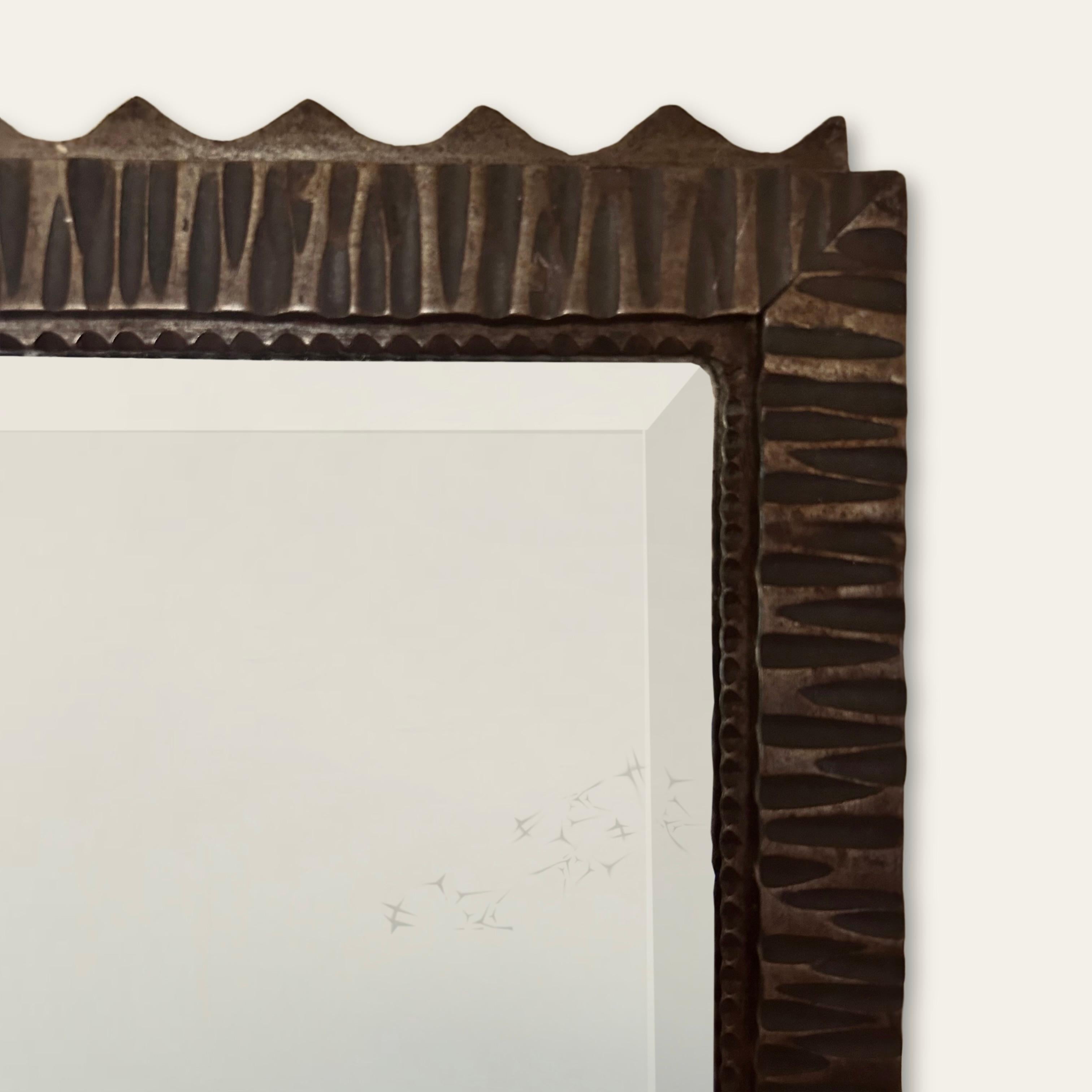 French Art Deco Full Length Triptych Mirror attributed to Raymond Subes For Sale 5