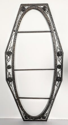 French Art Deco Wrought Iron Mirror