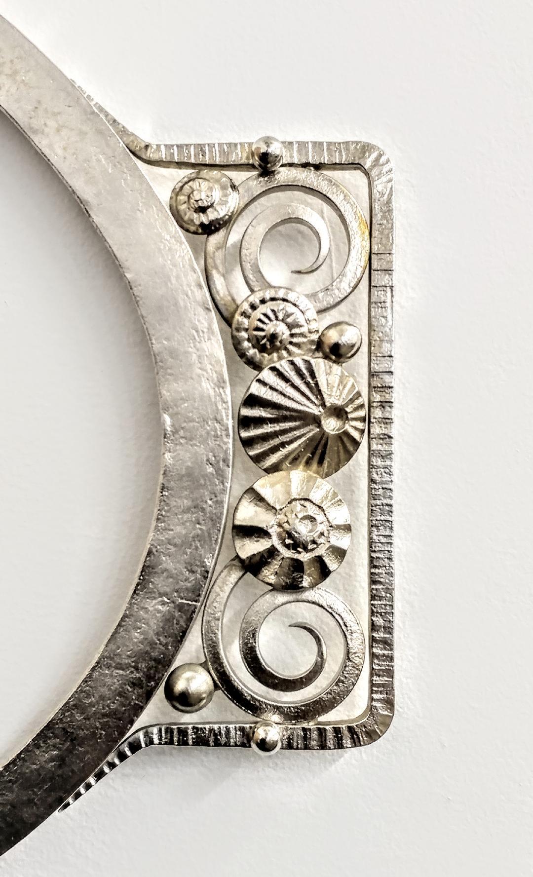 Art Déco Specchio in ferro battuto francese Art Deco Mirror in vendita