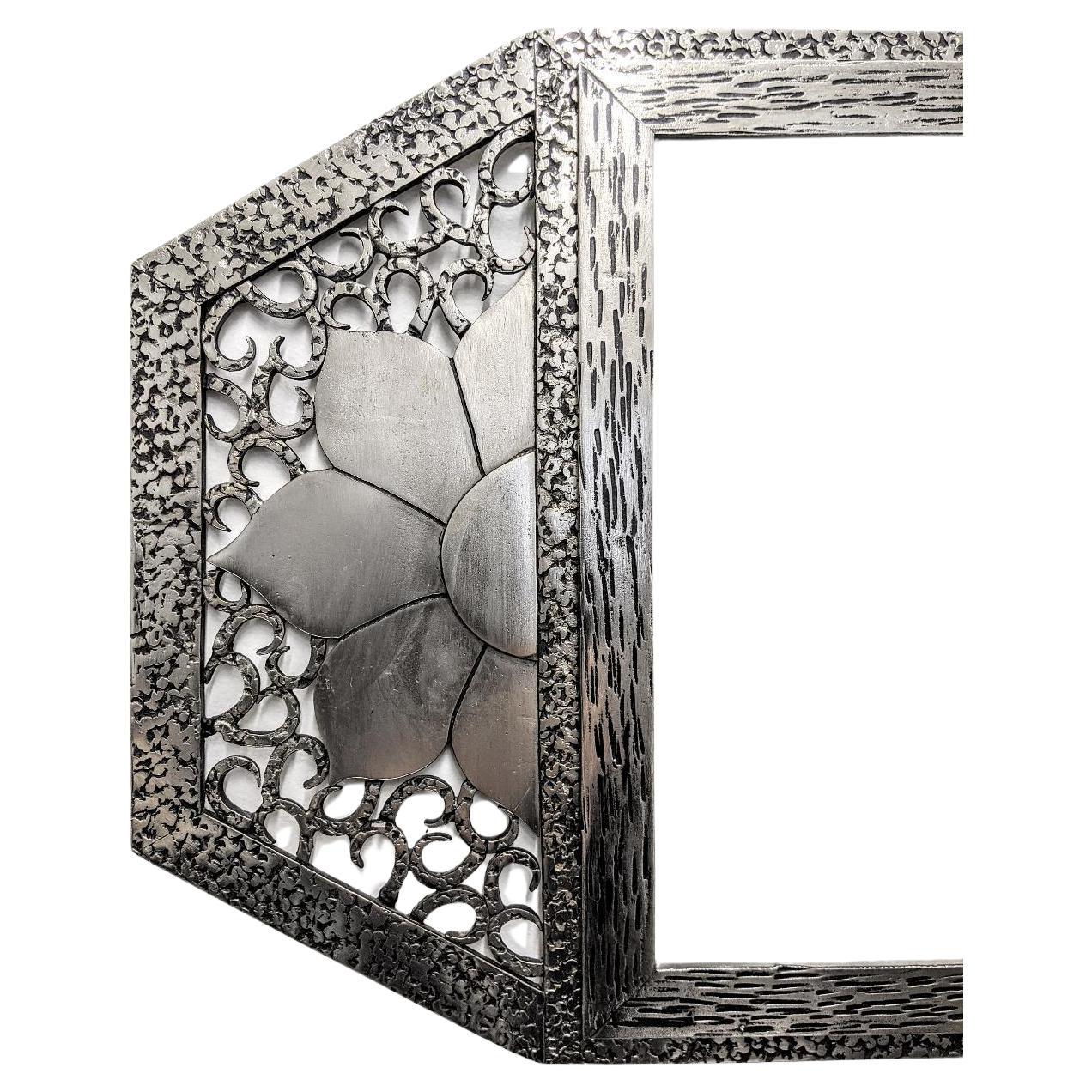 Hand-Crafted French Art Deco Wrought Iron Mirror