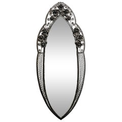 French Art Deco wrought Iron Mirror