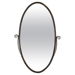 French Art Deco Wrought Iron Mirror