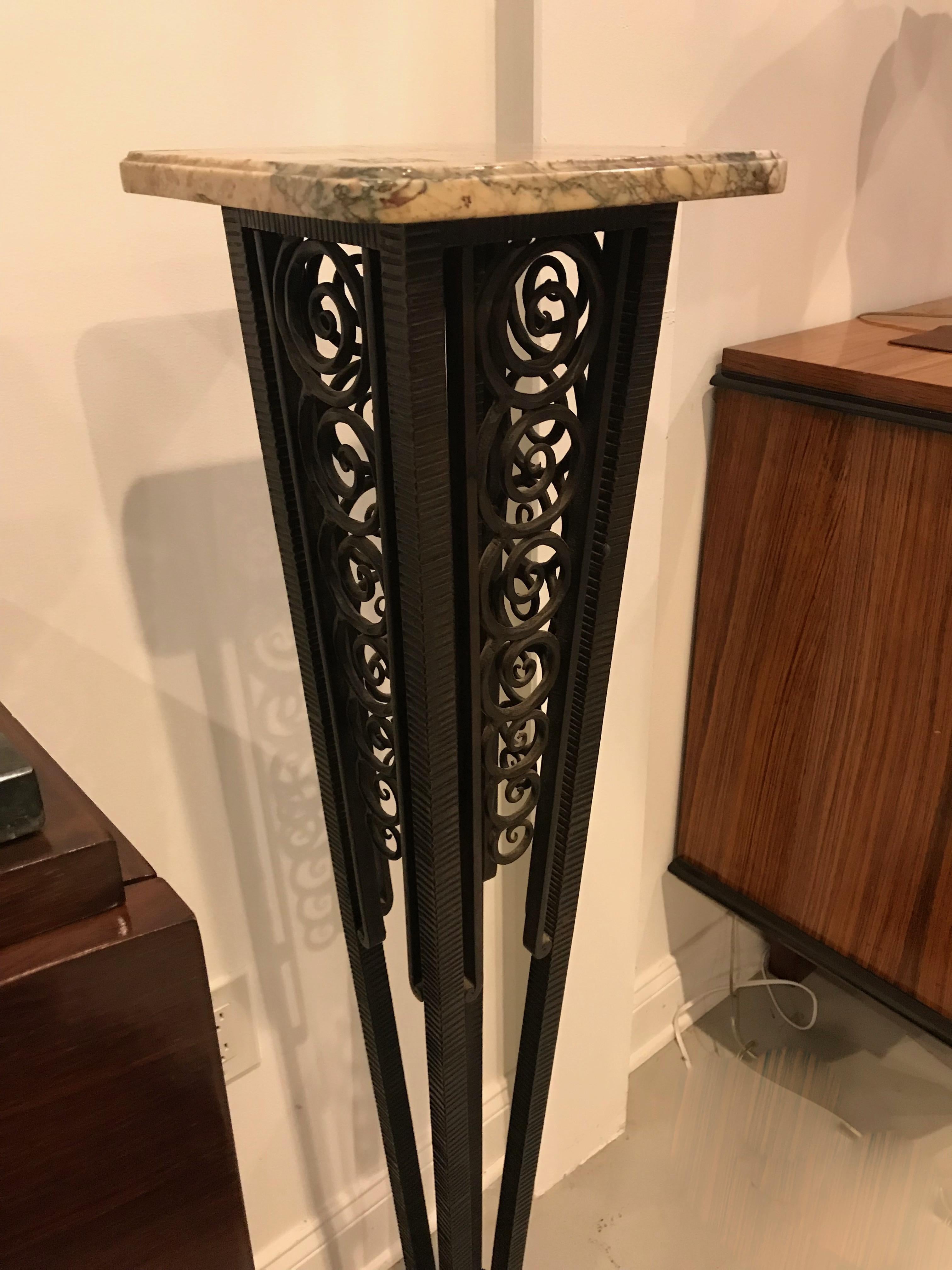 wrought iron pedestals