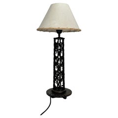 Used French Art Deco Wrought-iron table lamp, 1930s