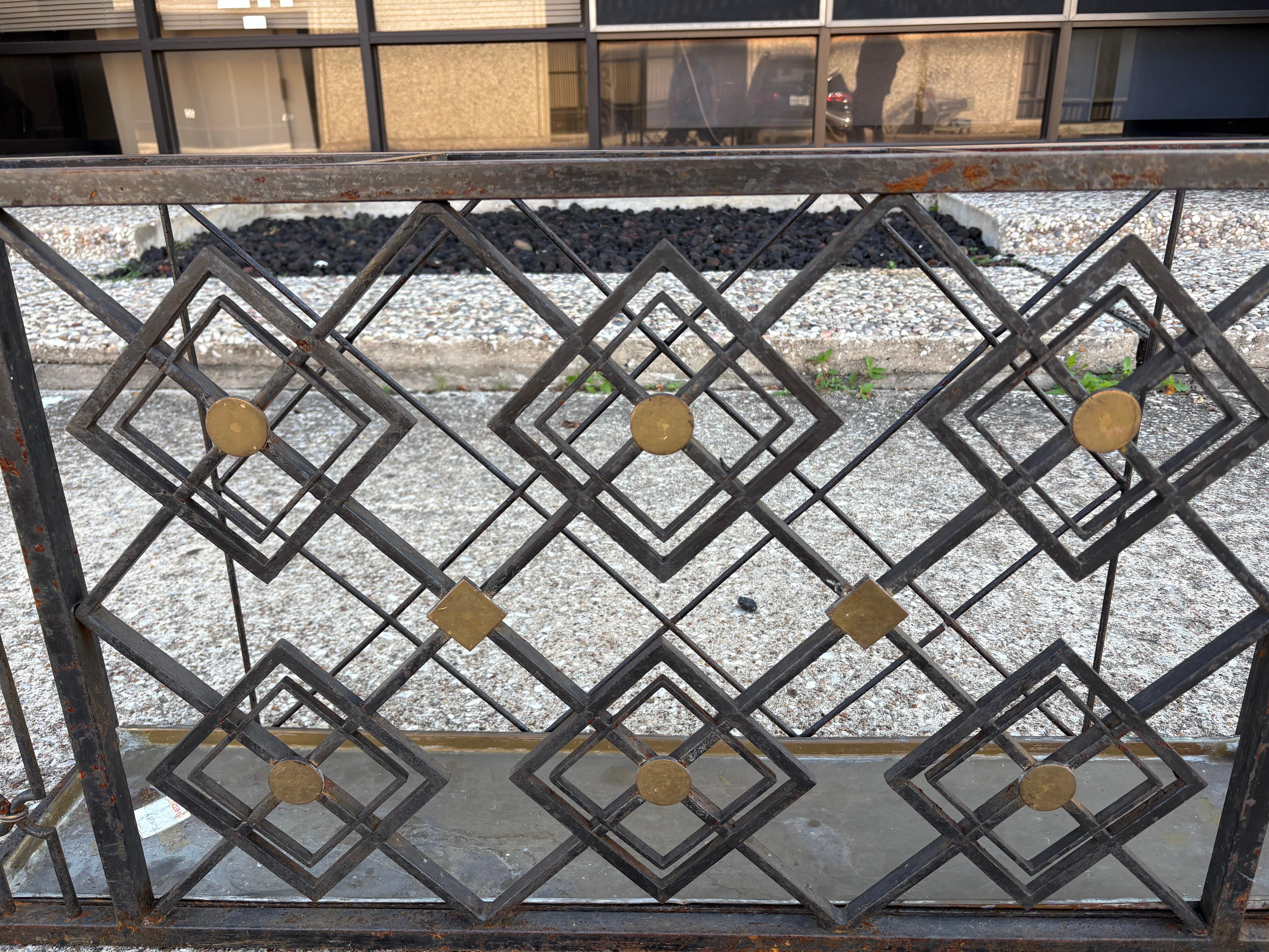 Francese Portaombrelli francese in ferro battuto Art Deco in vendita