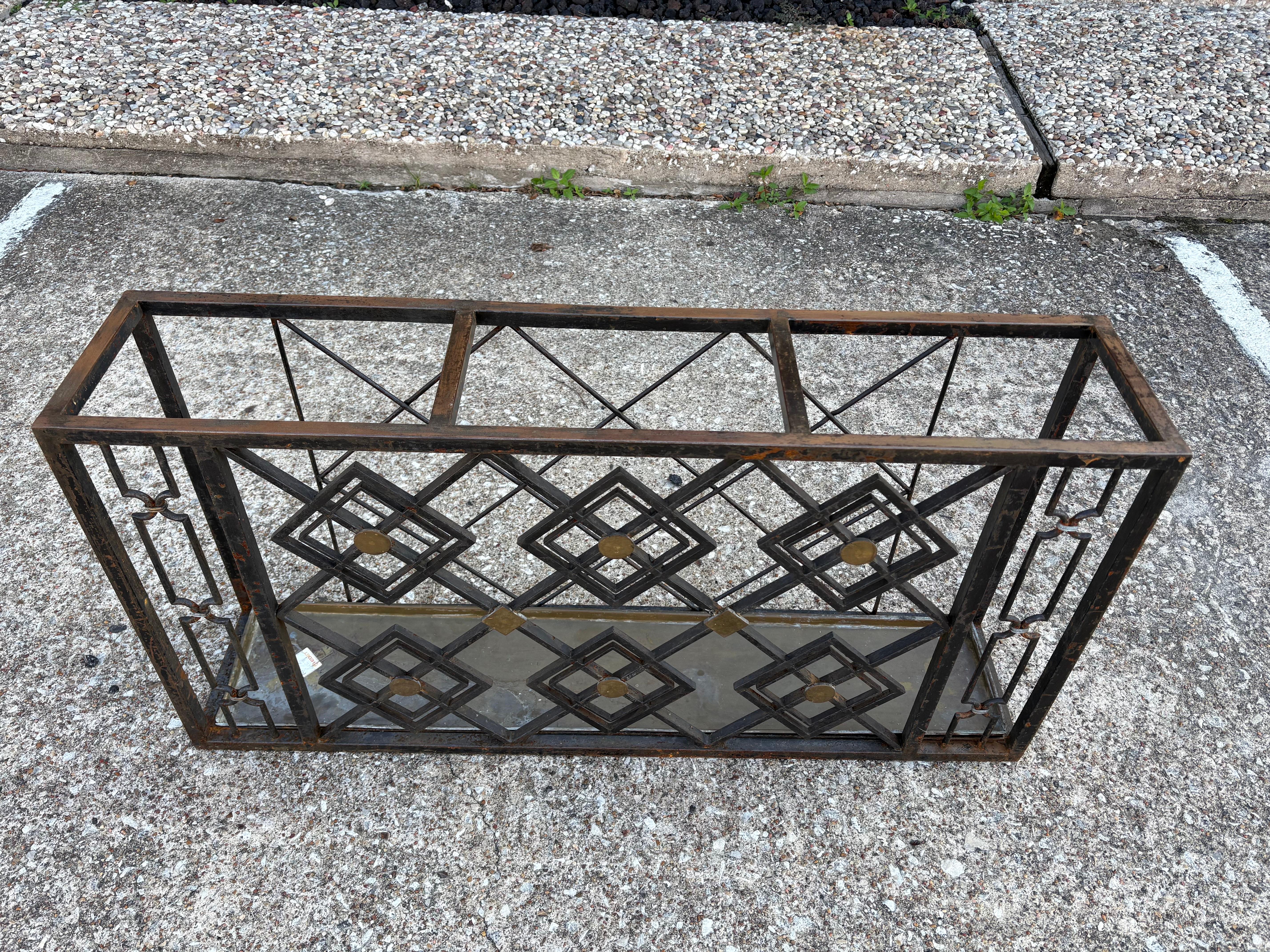 Metà XX secolo Portaombrelli francese in ferro battuto Art Deco in vendita