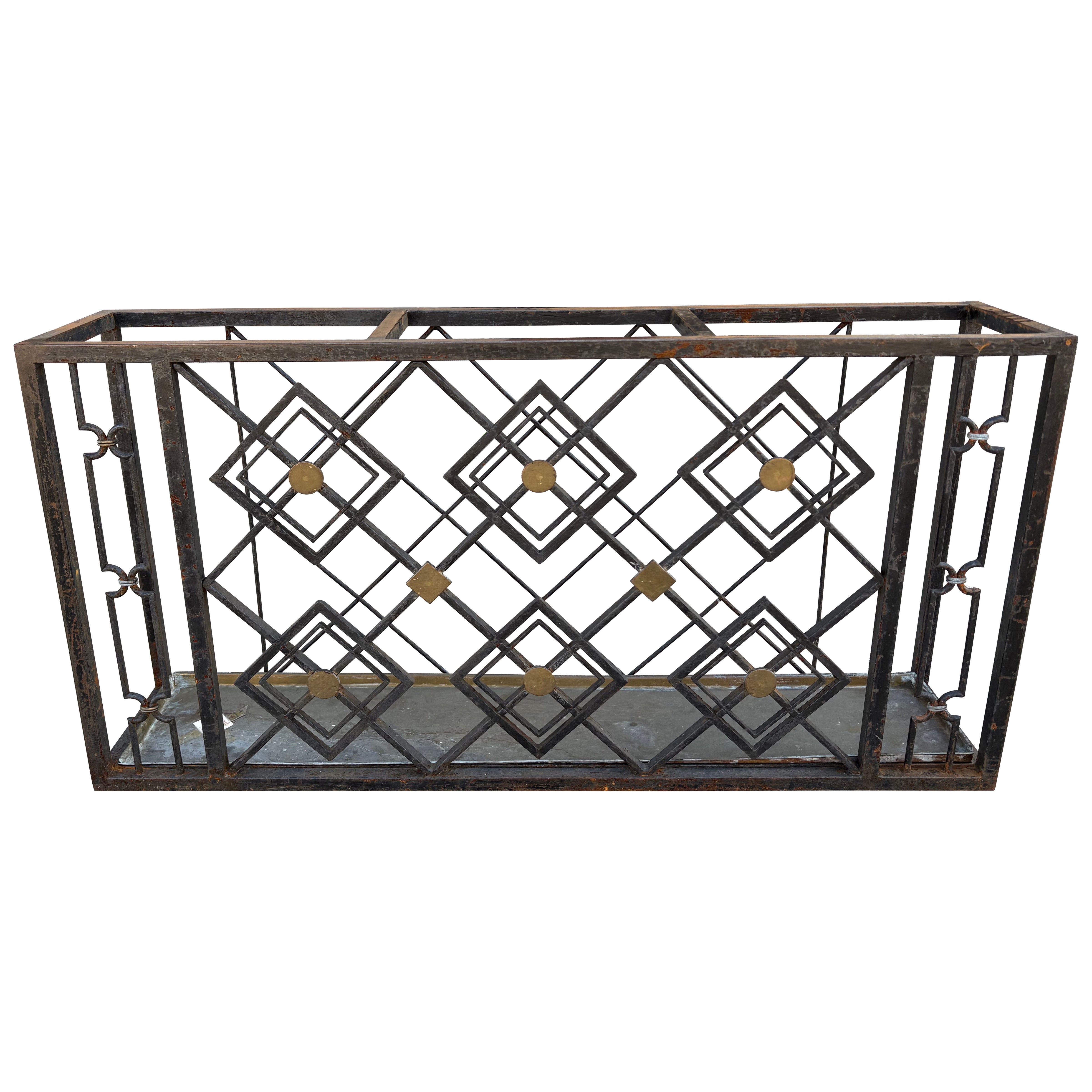 Portaombrelli francese in ferro battuto Art Deco in vendita