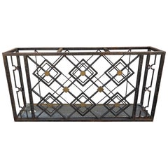 French Art Deco Wrought Iron Umbrella Stand