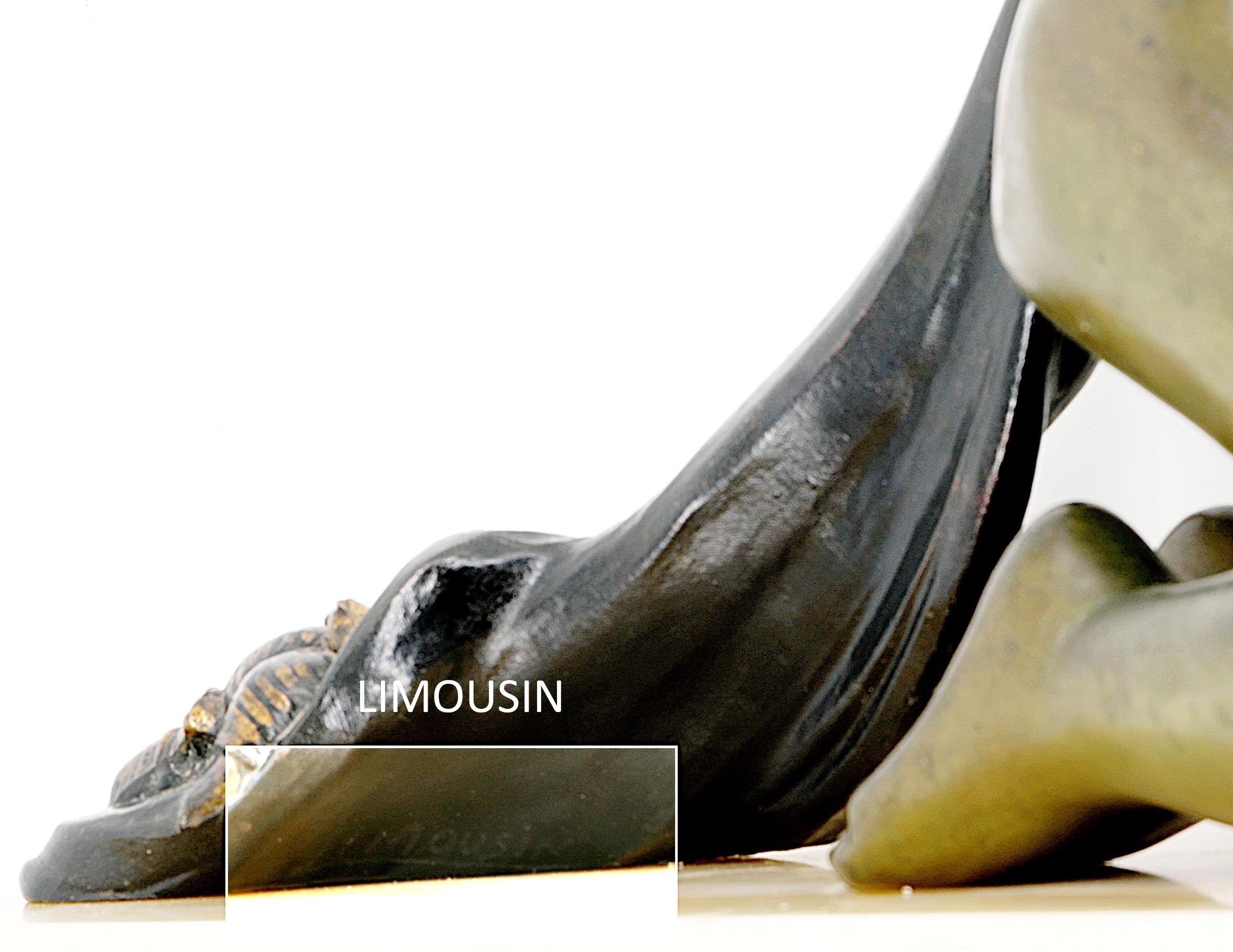 LIMOUSIN Art Deco Young Girl & Partridge Sculpture, 1920 For Sale 9