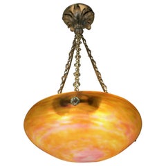 French Art Glass Chandelier by Daum Nancy