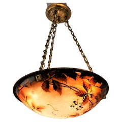 Französischer Kronleuchter aus französischem Kunstglas von Jean-Simon Peynaud (1869-1952)
