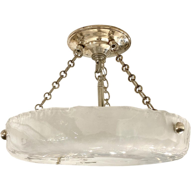 French Art Glass Pendant Light Fixture For Sale at 1stDibs