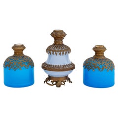 French Art Glass Stoppered Bottles, 3