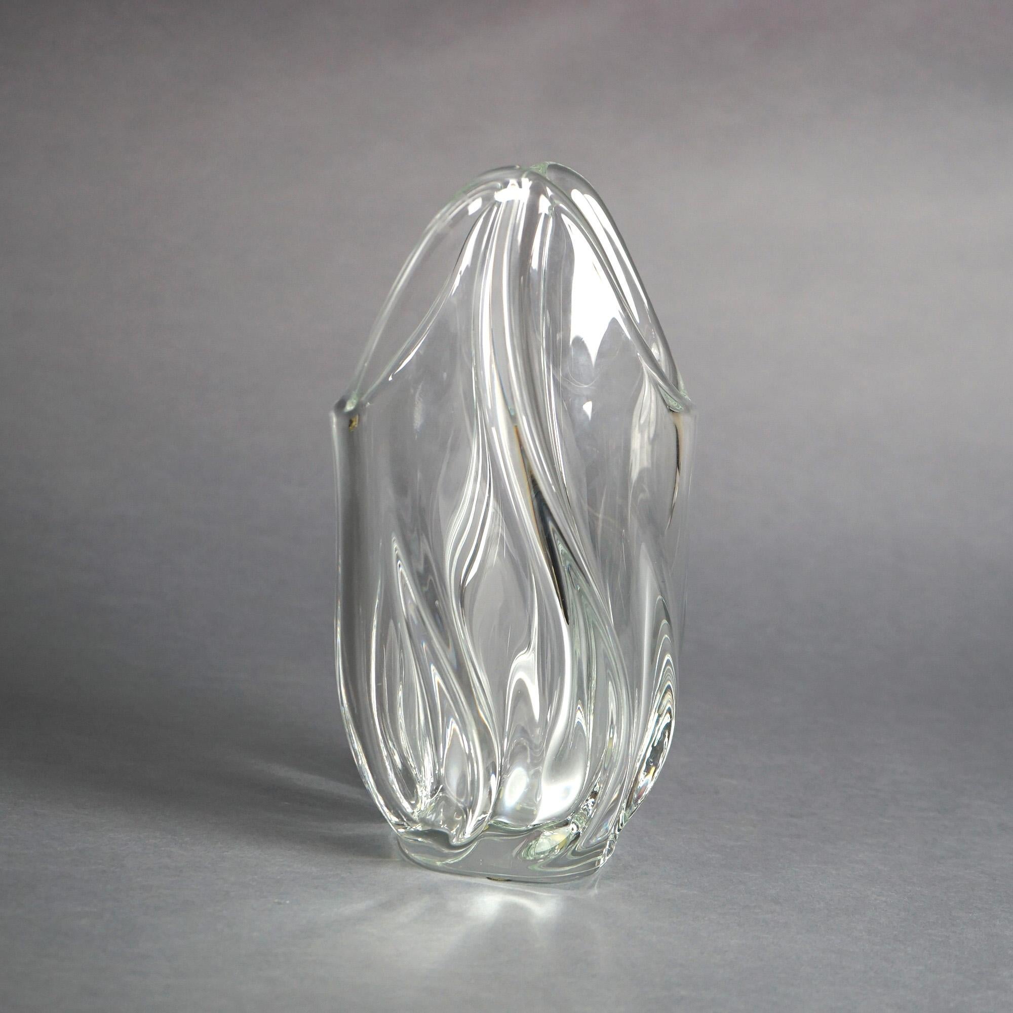 French Art Glass Vase, Signed Art Vannes France, 20th C For Sale 3