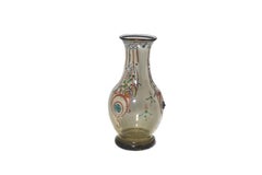 French Art Glass Vase with Inlays by Schneider Paris