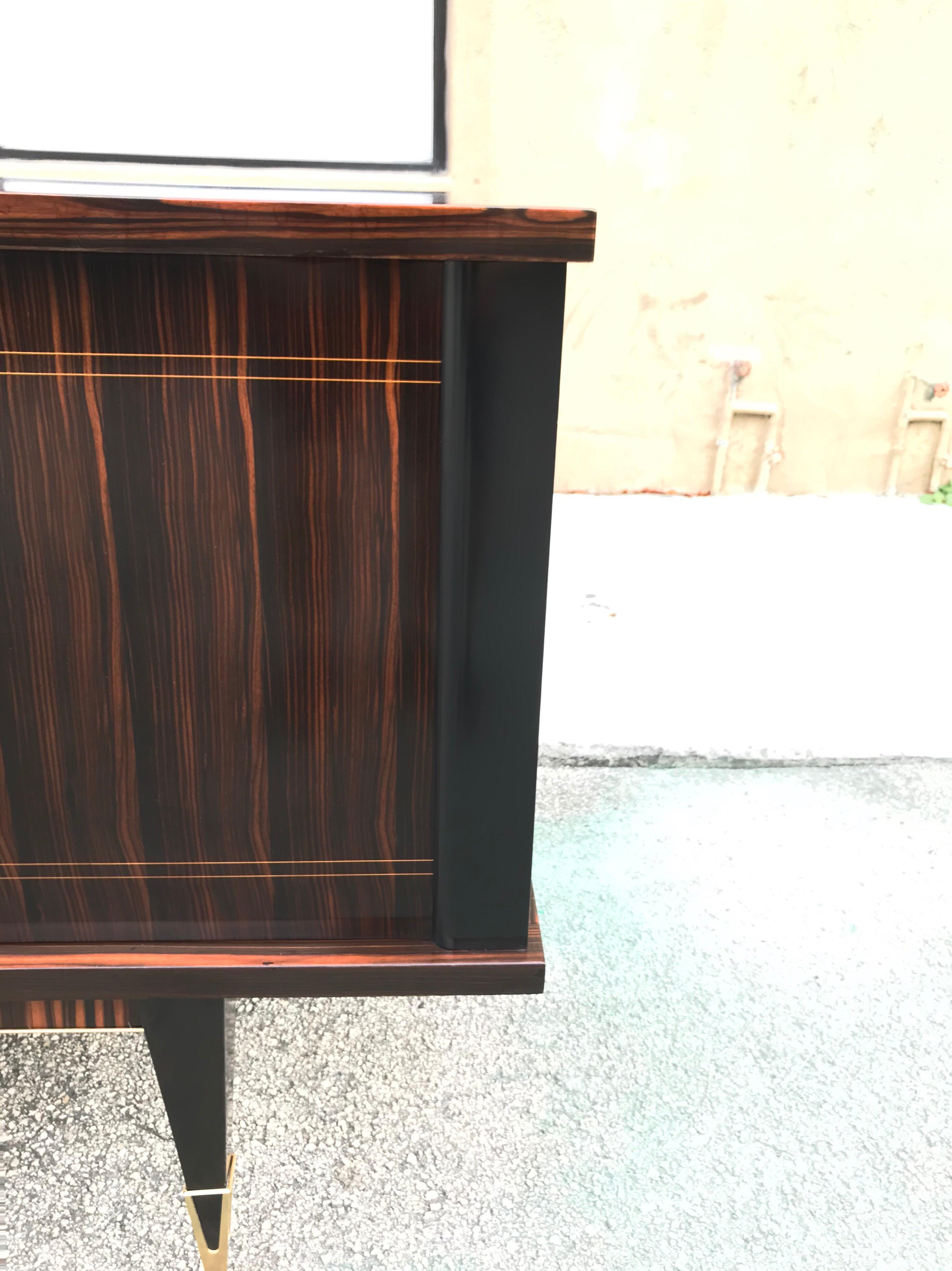 French Modern Macassar Ebony Sideboard / Credenzas 12