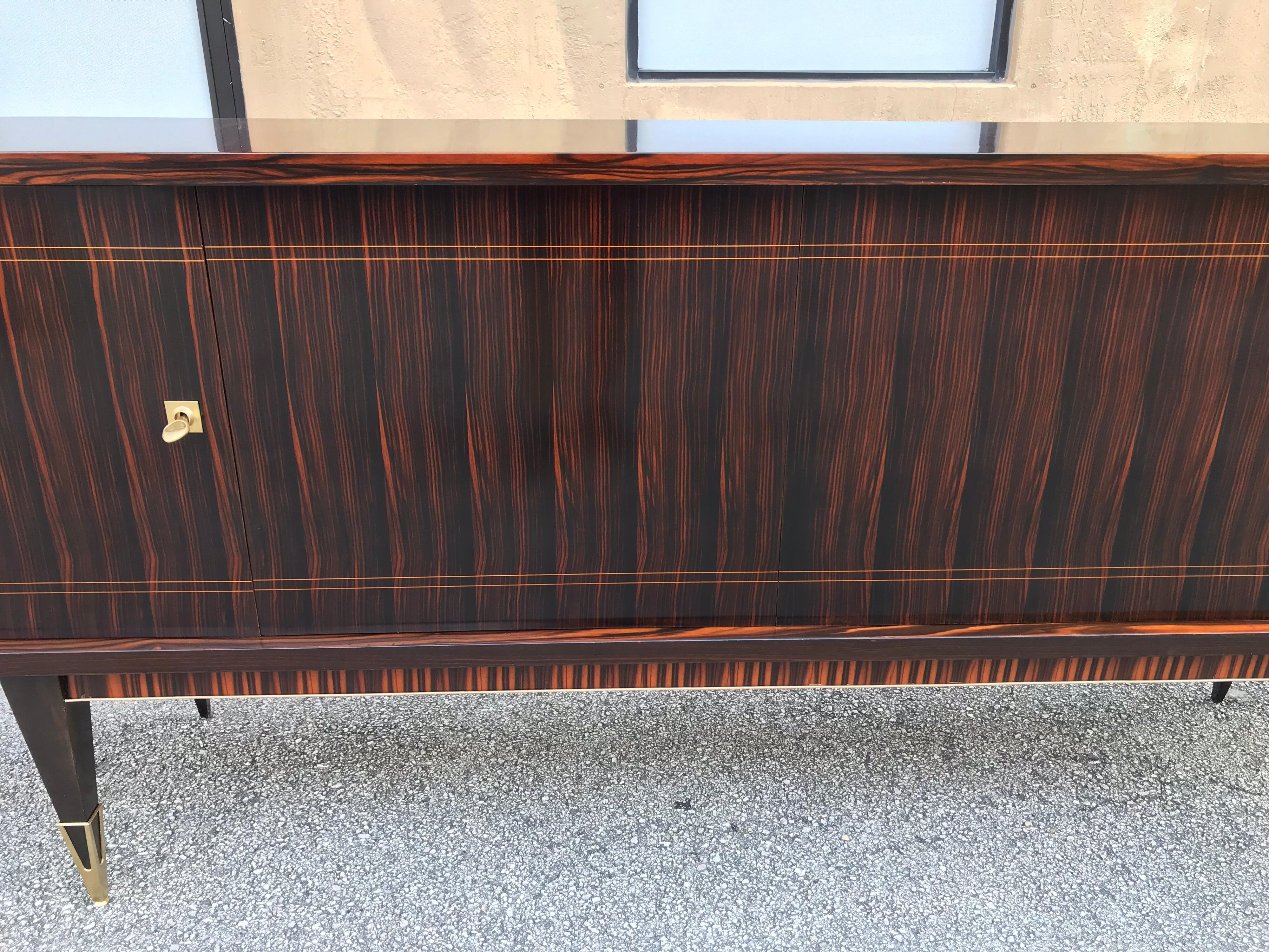 French Modern Macassar Ebony Sideboard / Credenzas 2