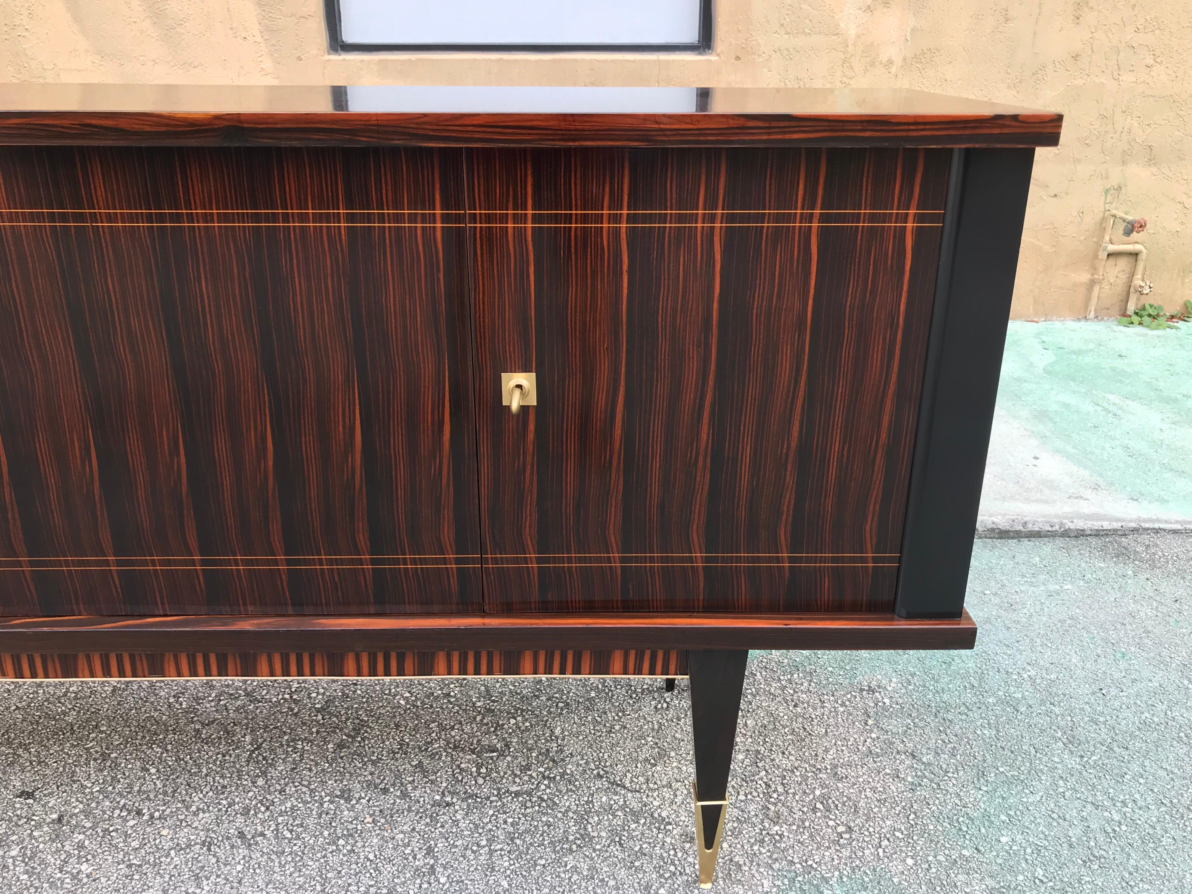 French Modern Macassar Ebony Sideboard / Credenzas 3