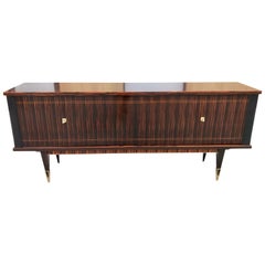 Vintage French Modern Macassar Ebony Sideboard / Credenzas