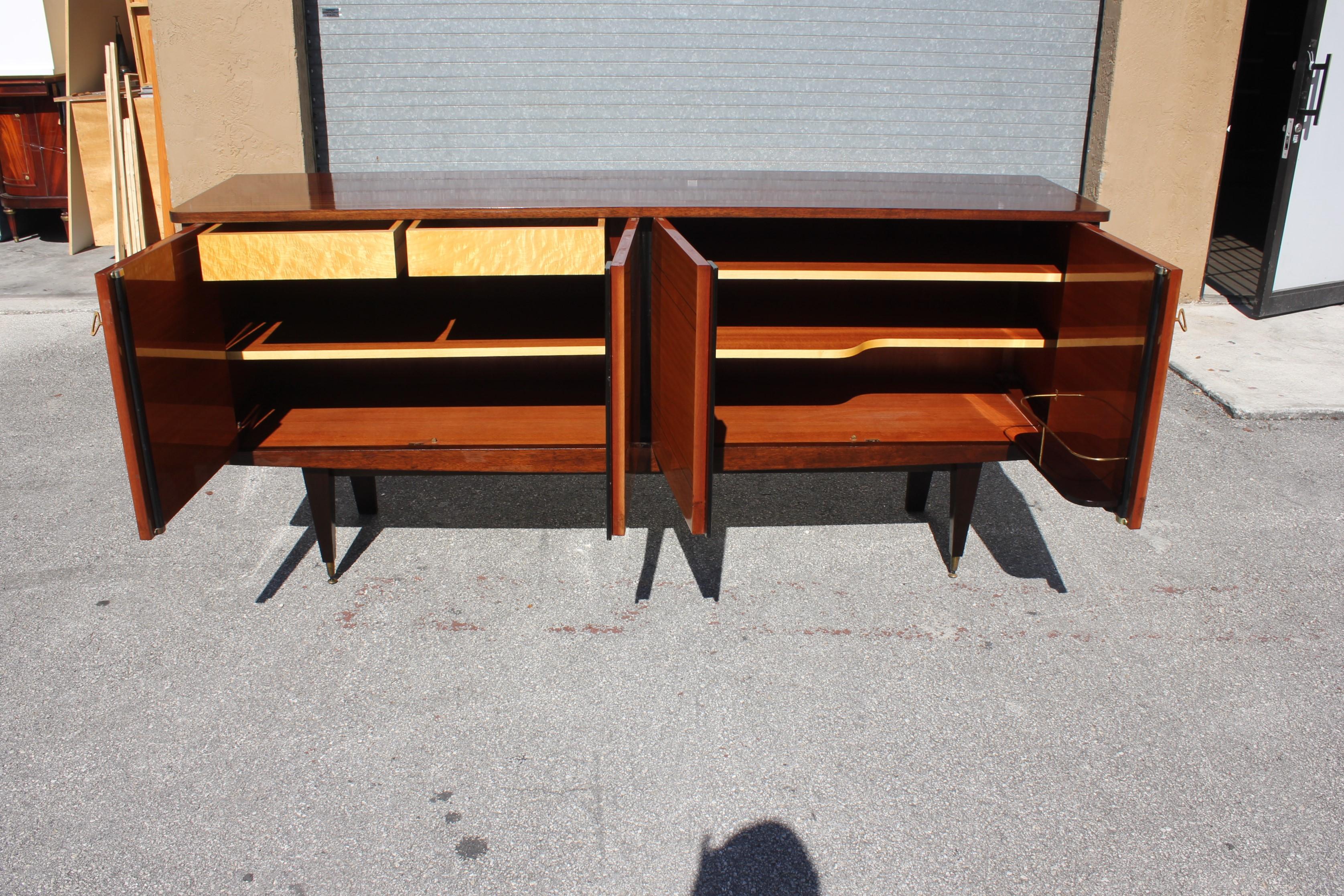 Mid-Century Modern French Modern Mahogany Sideboard / Buffet / Credenzas