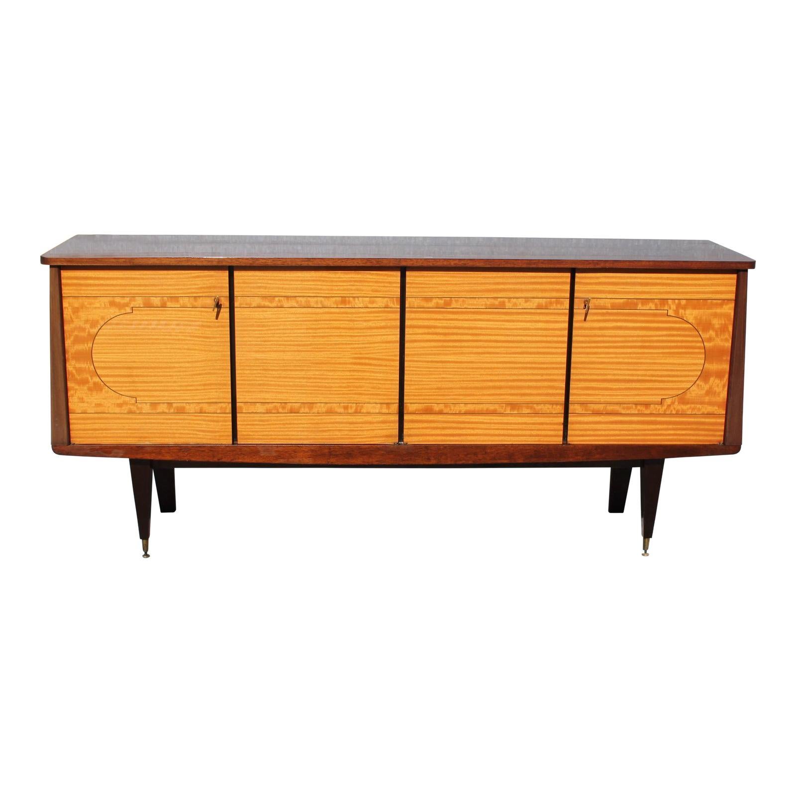 French Modern Mahogany Sideboard / Buffet / Credenzas