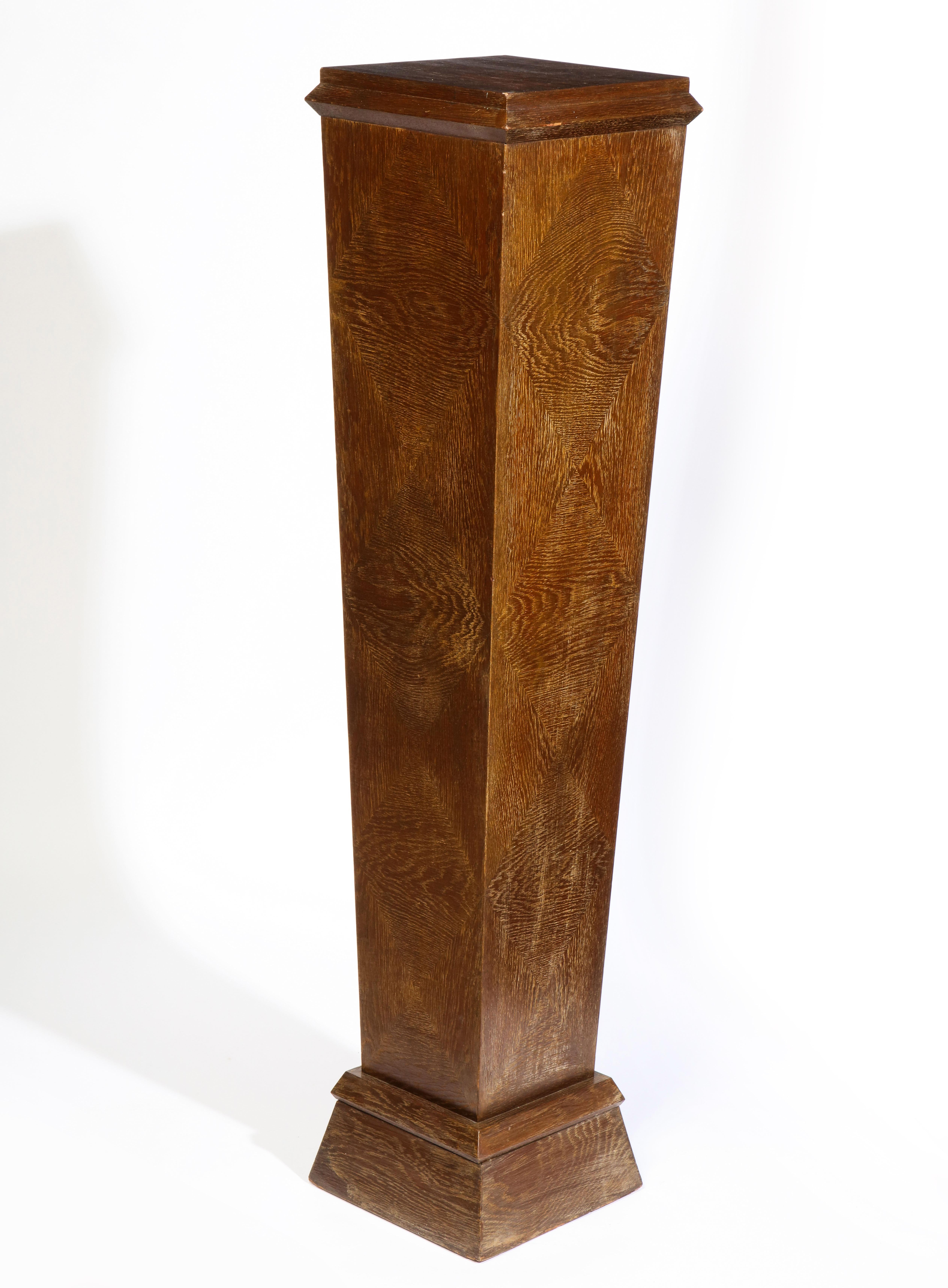 French Art Moderne Cerise Oak Pedestal, Modern For Sale 6