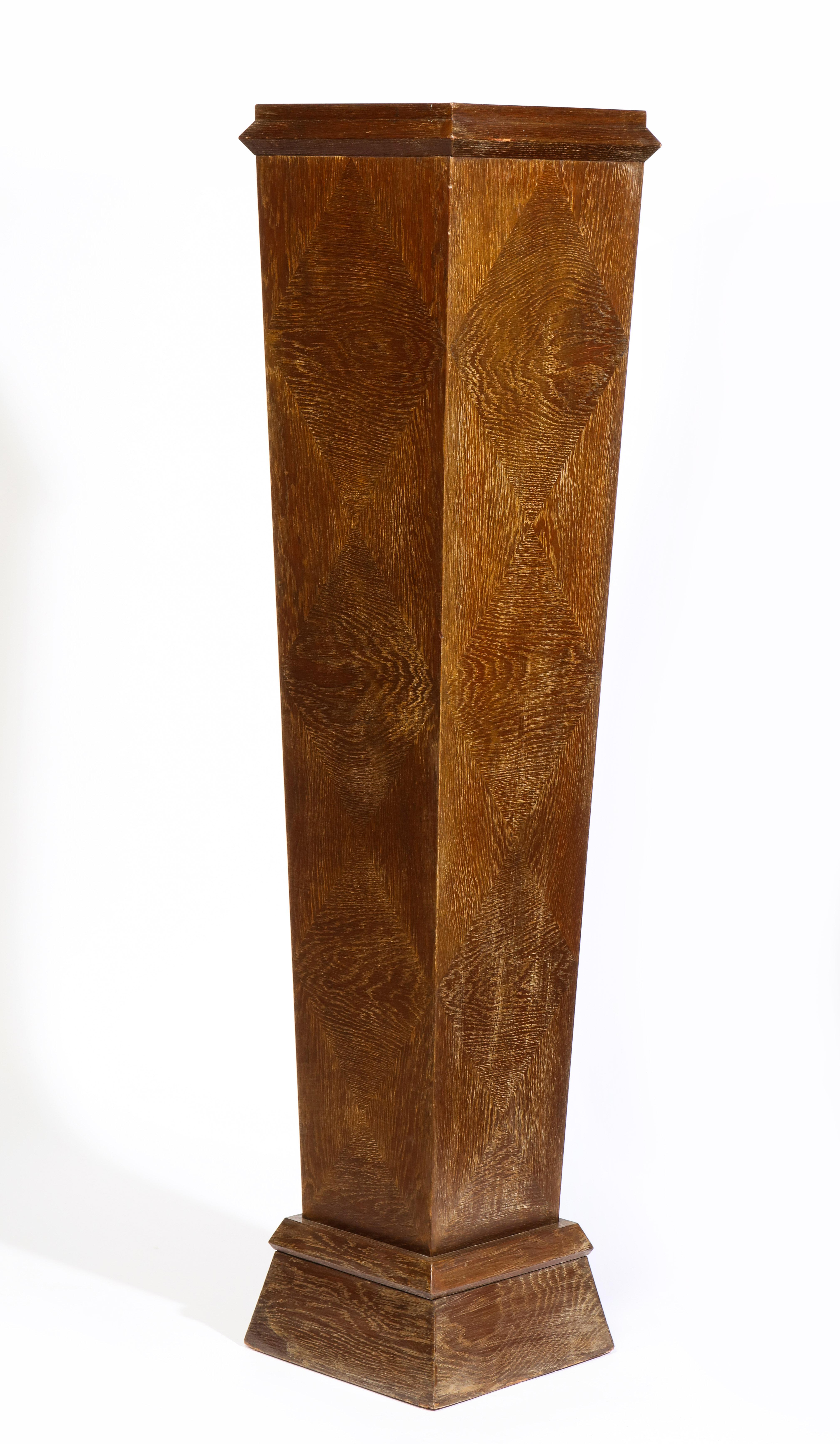 French Art Moderne Cerise Oak Pedestal, Modern For Sale 7
