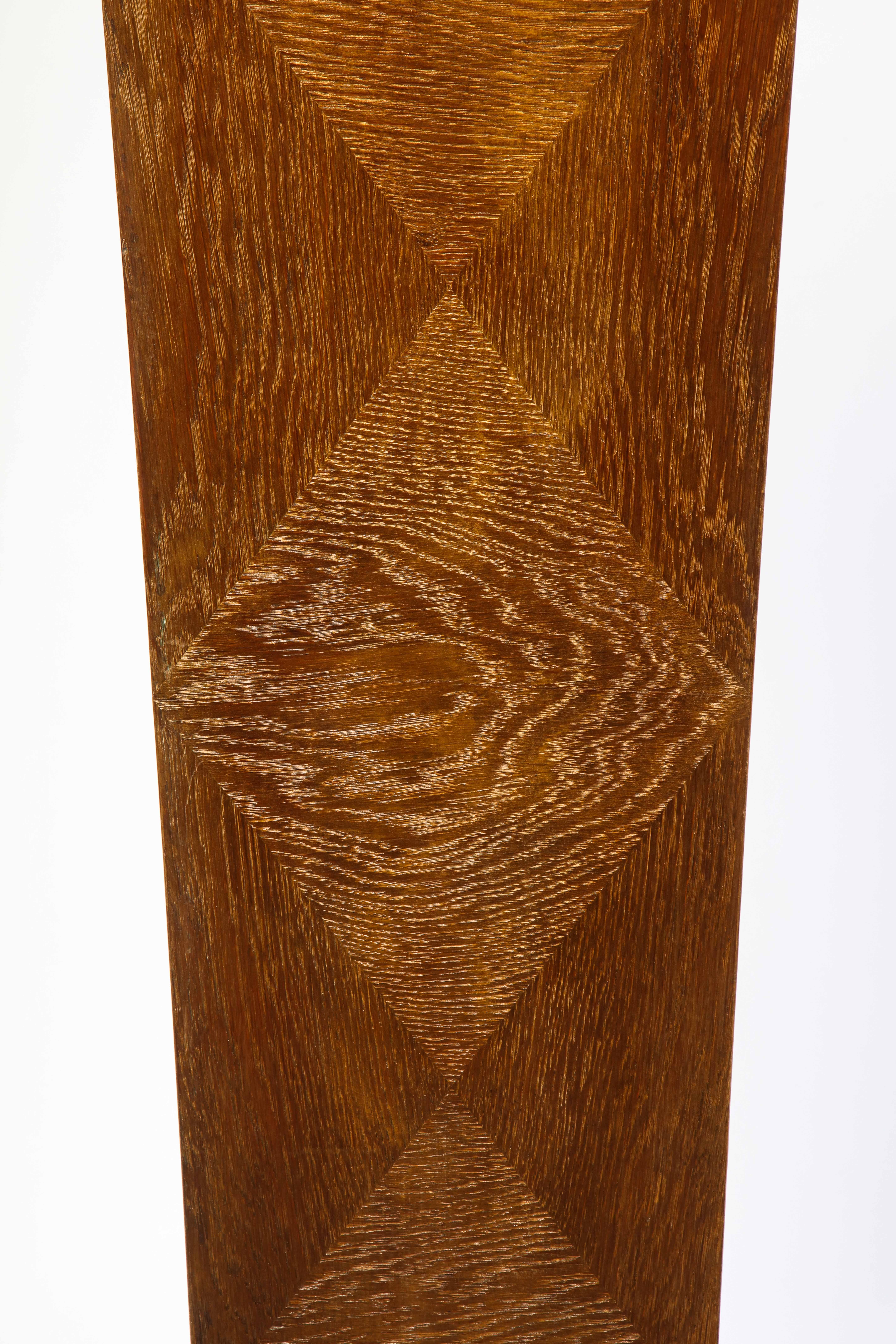 French Art Moderne Cerise Oak Pedestal, Modern In Good Condition For Sale In New York, NY