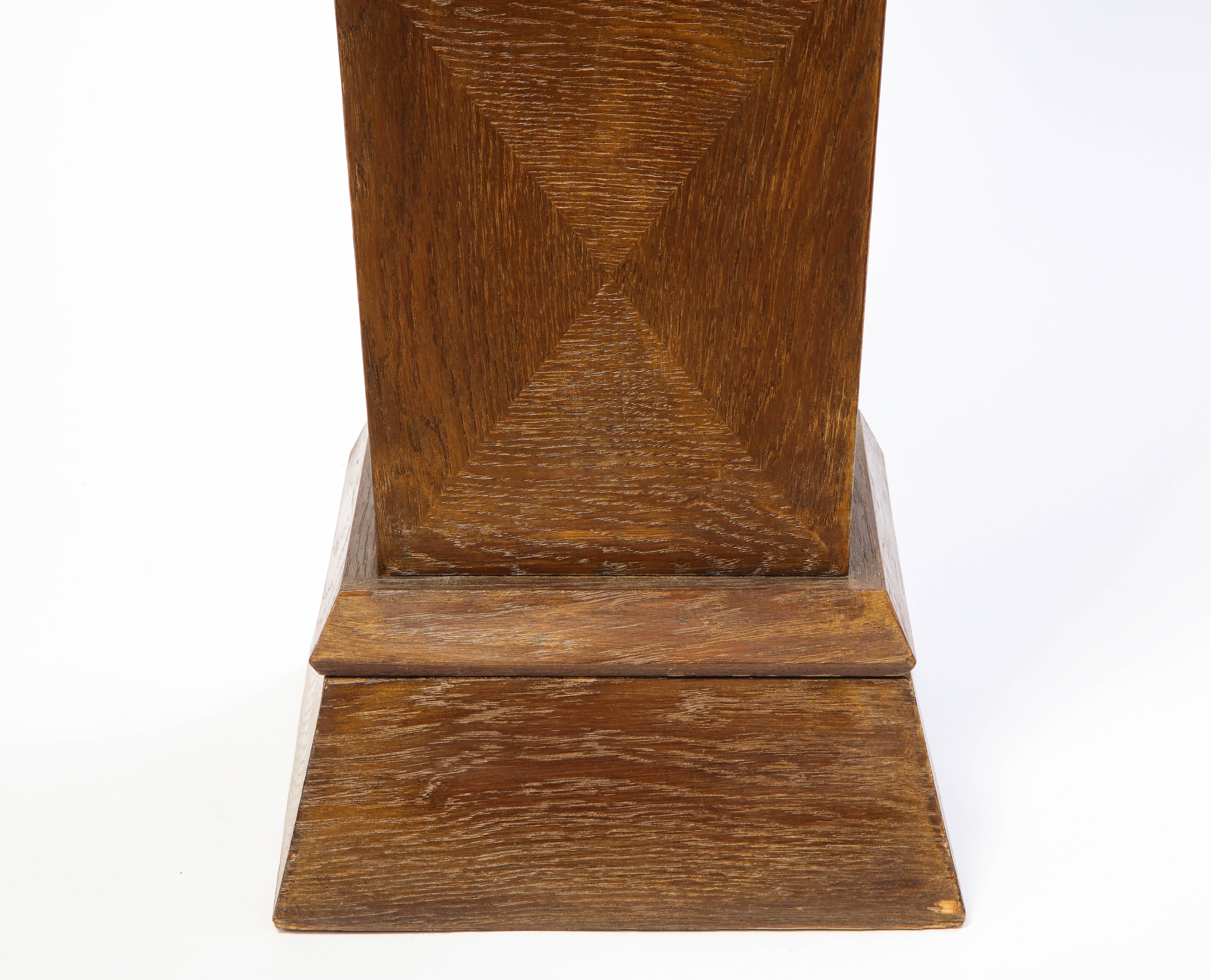 French Art Moderne Cerise Oak Pedestal, Modern For Sale 1