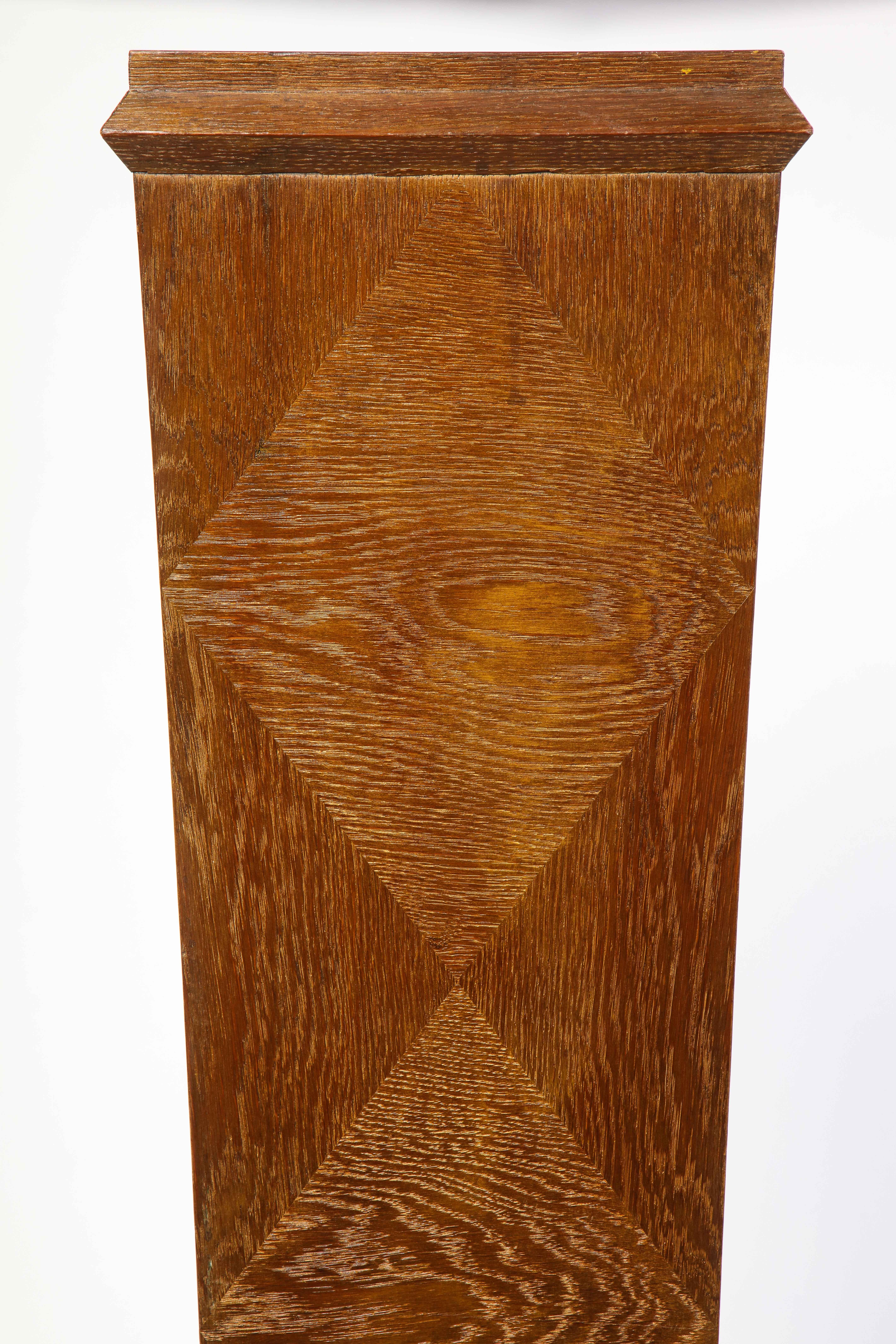 French Art Moderne Cerise Oak Pedestal, Modern For Sale 2