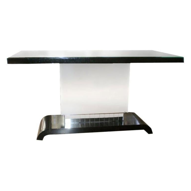 French Art Moderne Mirrored Cocktail Table For Sale 3