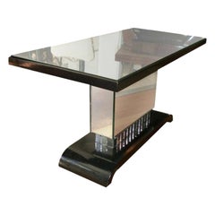 French Art Moderne Mirrored Cocktail Table