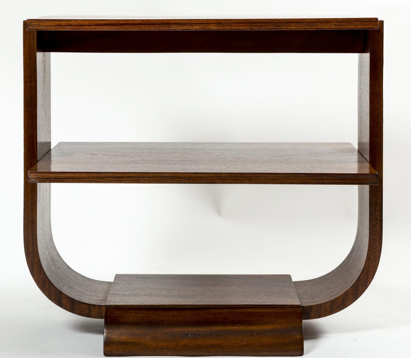 Art Deco French Art Moderne Side Table In Rosewood For Sale