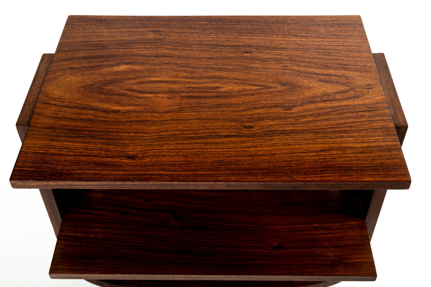20th Century French Art Moderne Side Table In Rosewood For Sale