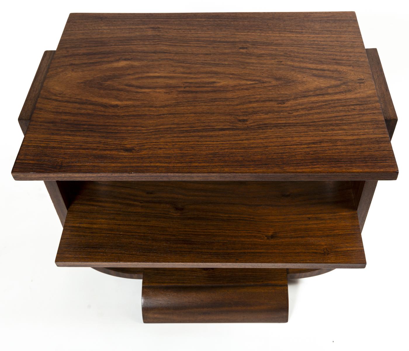 French Art Moderne Side Table In Rosewood For Sale 1