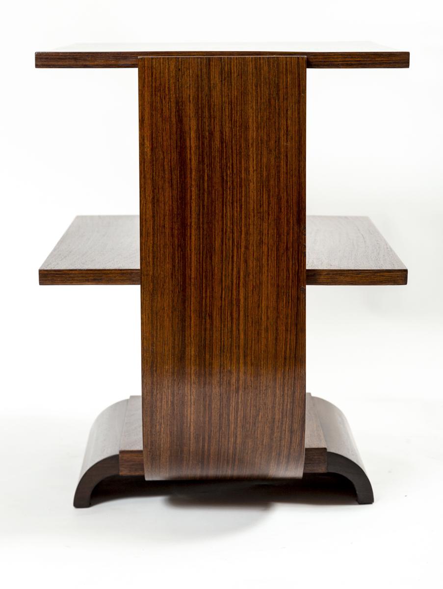 French Art Moderne Side Table In Rosewood For Sale 2