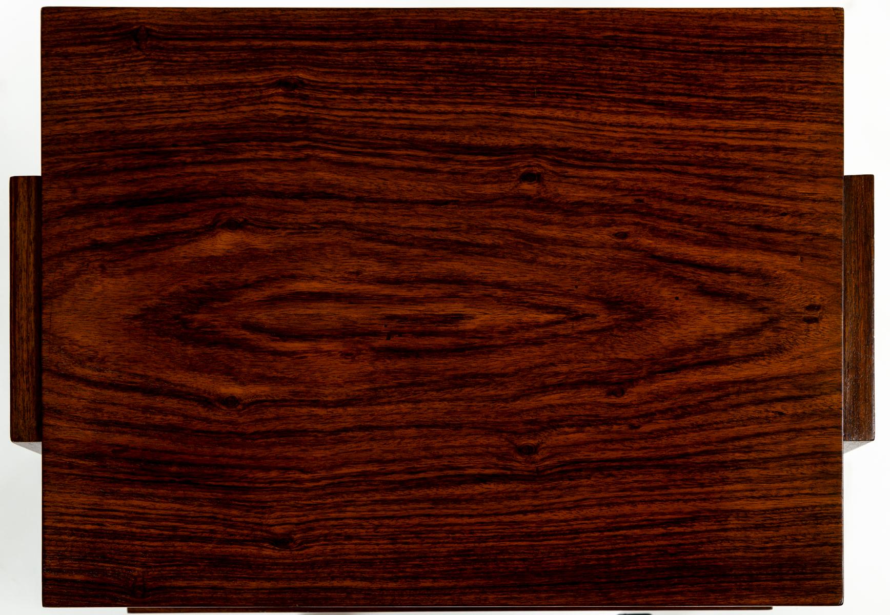 French Art Moderne Side Table In Rosewood For Sale 3