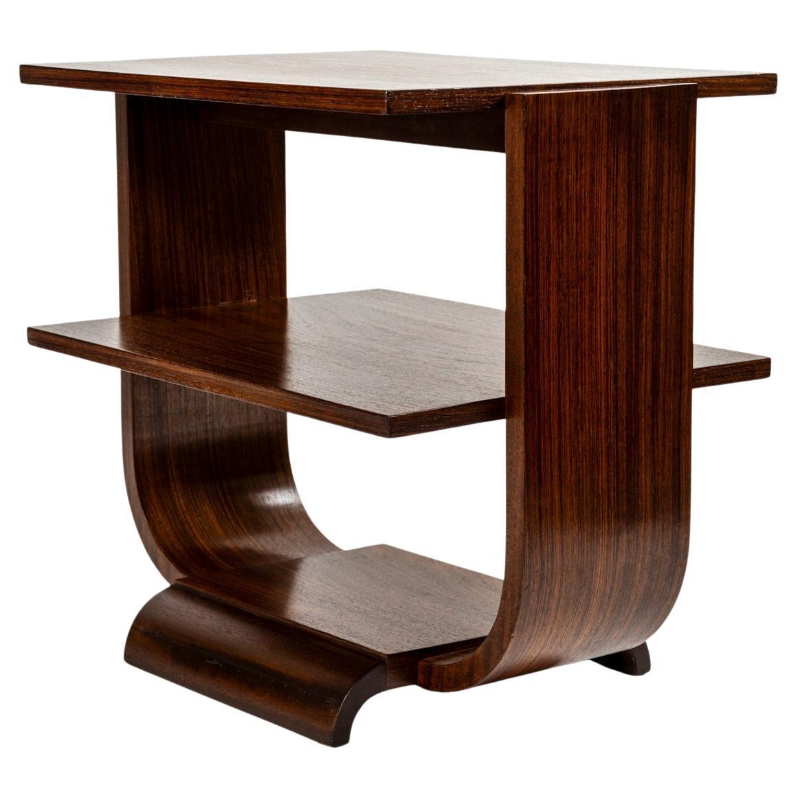 French Art Moderne Side Table In Rosewood For Sale
