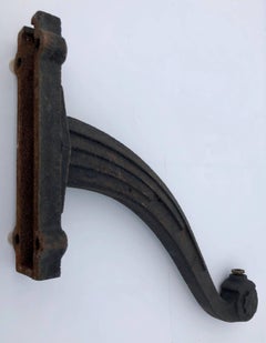 French Art Nouveau 19th Century Parisian Cast Iron Arm for Gas Lantern Light