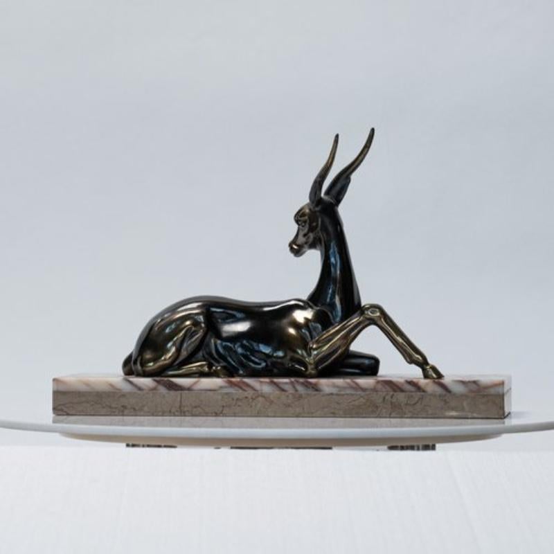 French Art Nouveau Antelope Sculpture 1