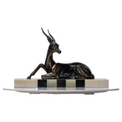 French Art Nouveau Antelope Sculpture