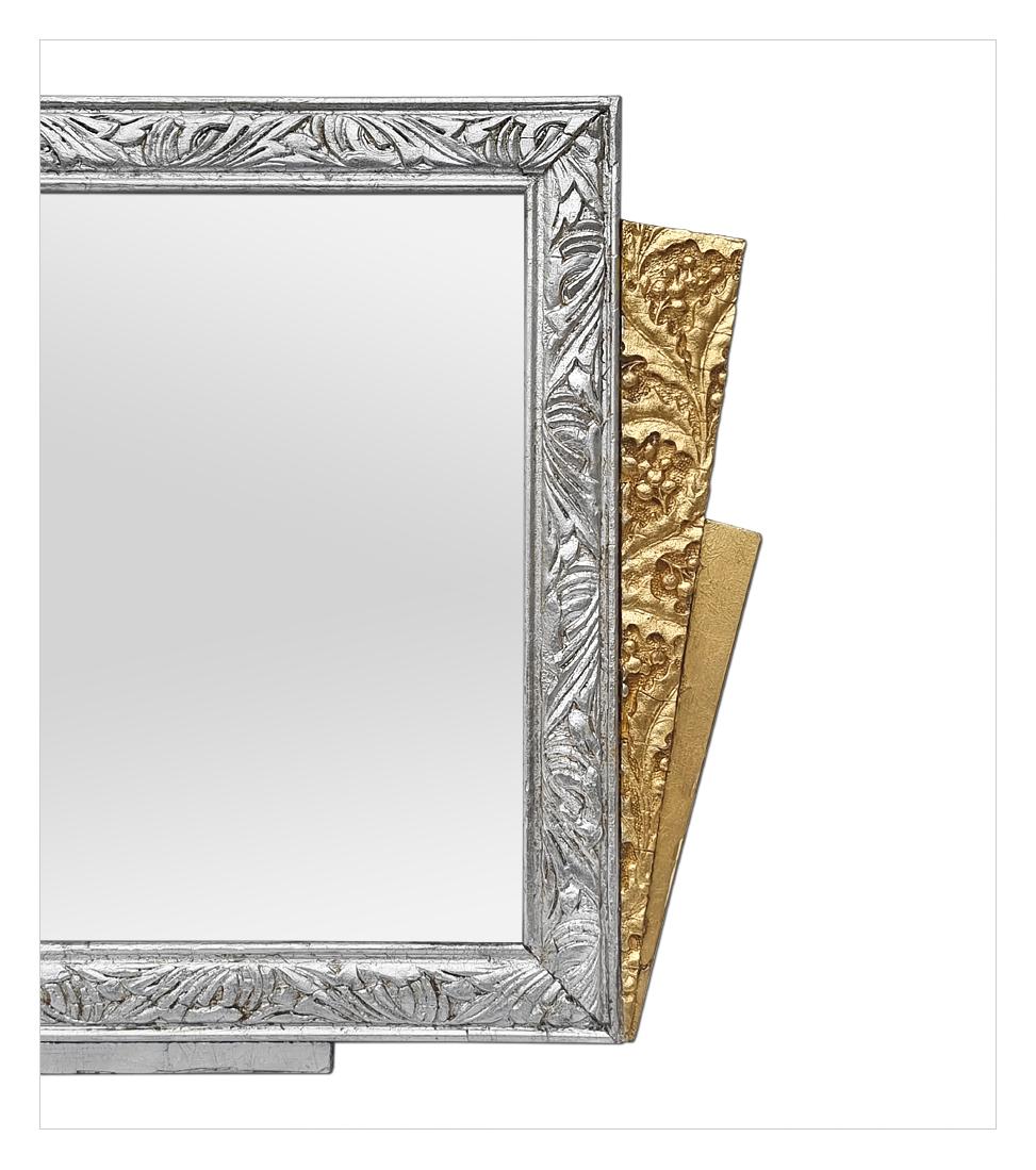 Giltwood French Art Nouveau Antique Mirror, Gilded & Silvered, circa 1900 For Sale