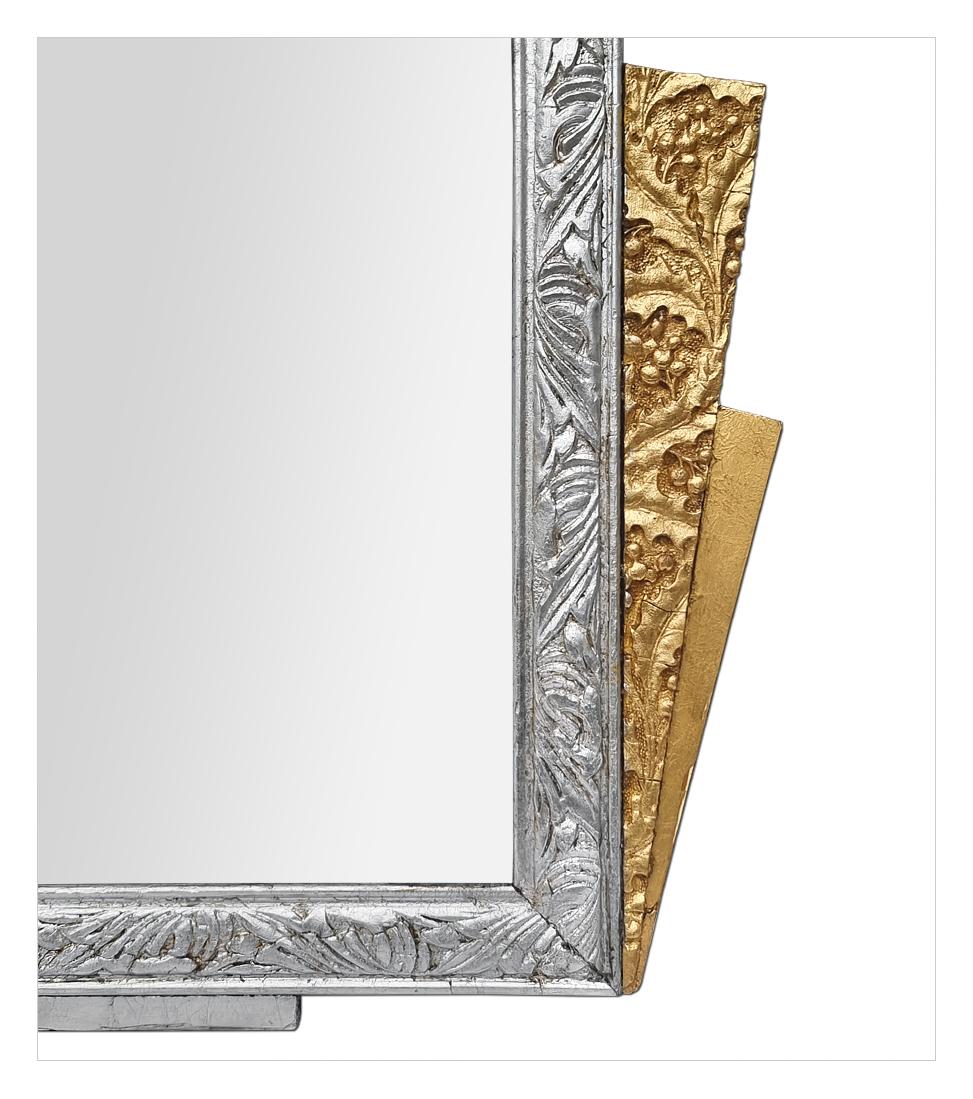 French Art Nouveau Antique Mirror, Gilded & Silvered, circa 1900 For Sale 1