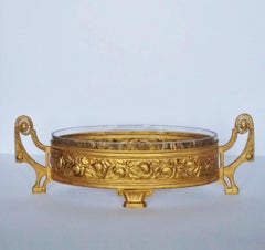 Centrotavola in cristallo doré francese Art Nouveau / Art Déco, Francia, 1910-1920