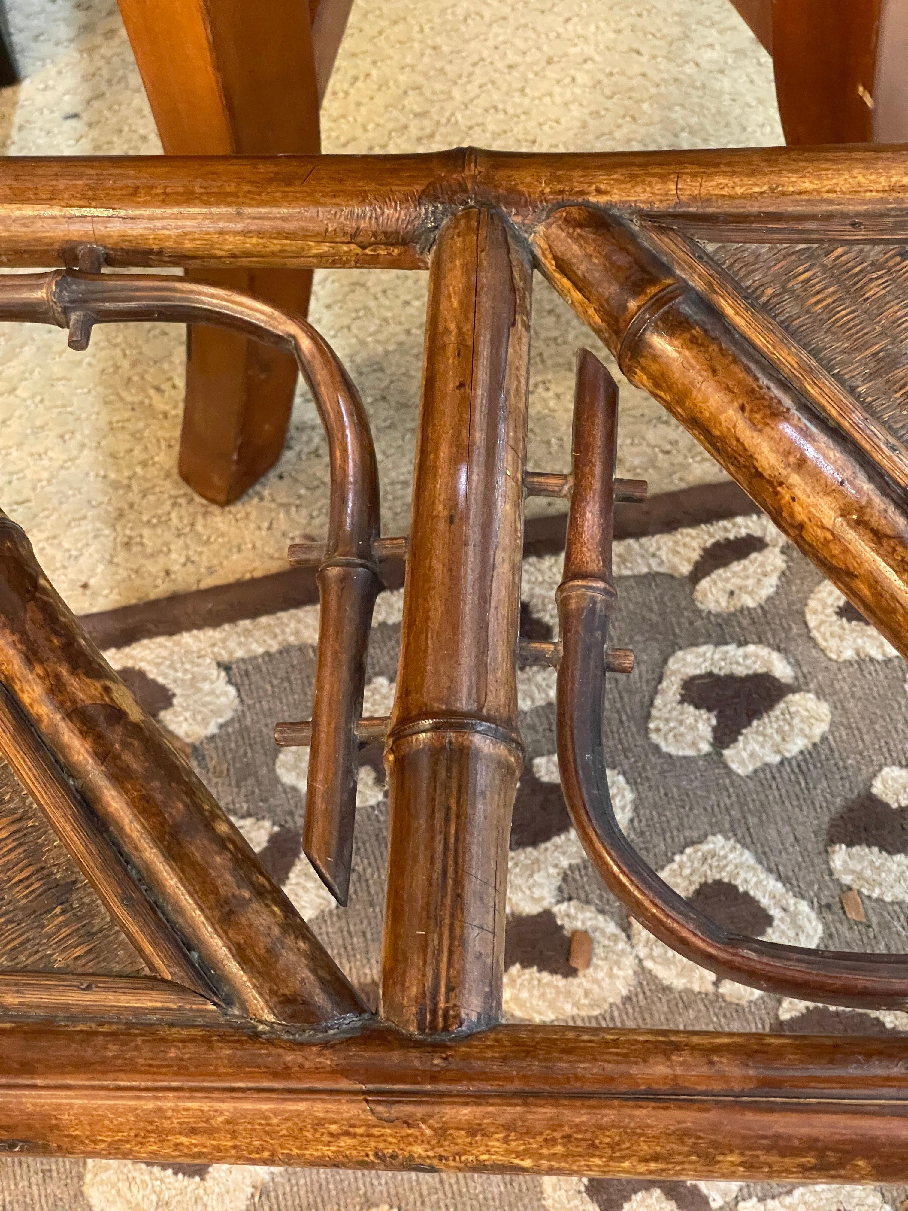 French Art-Nouveau Bamboo Center Table or Tea Table, 1890-1910 in vendita 3