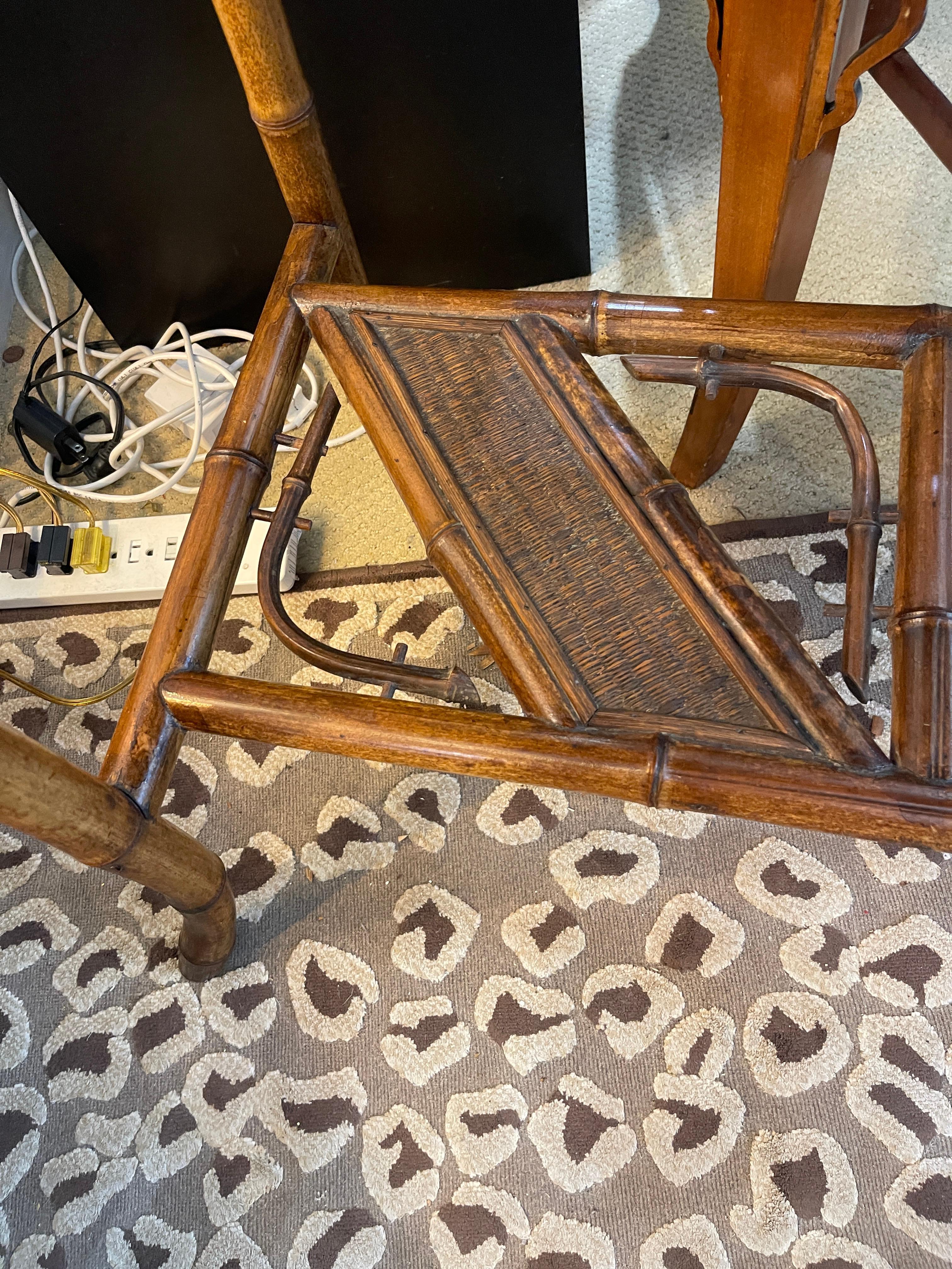 French Art-Nouveau Bamboo Center Table or Tea Table, 1890-1910 in vendita 6
